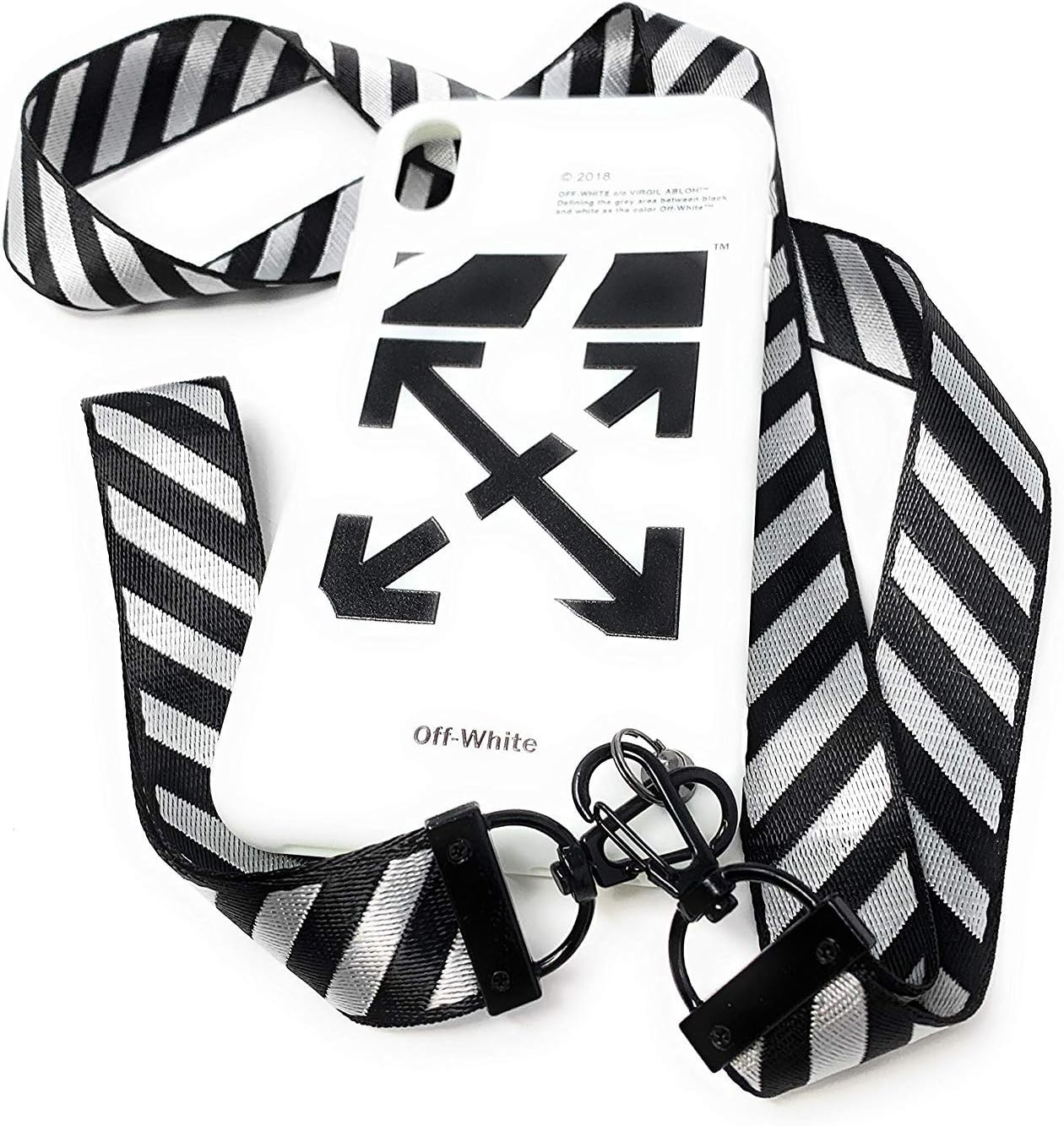 NCANGU Off White White case Compatible with iPhone case with Strap (iPhone 11 Pro Max -6.5″)