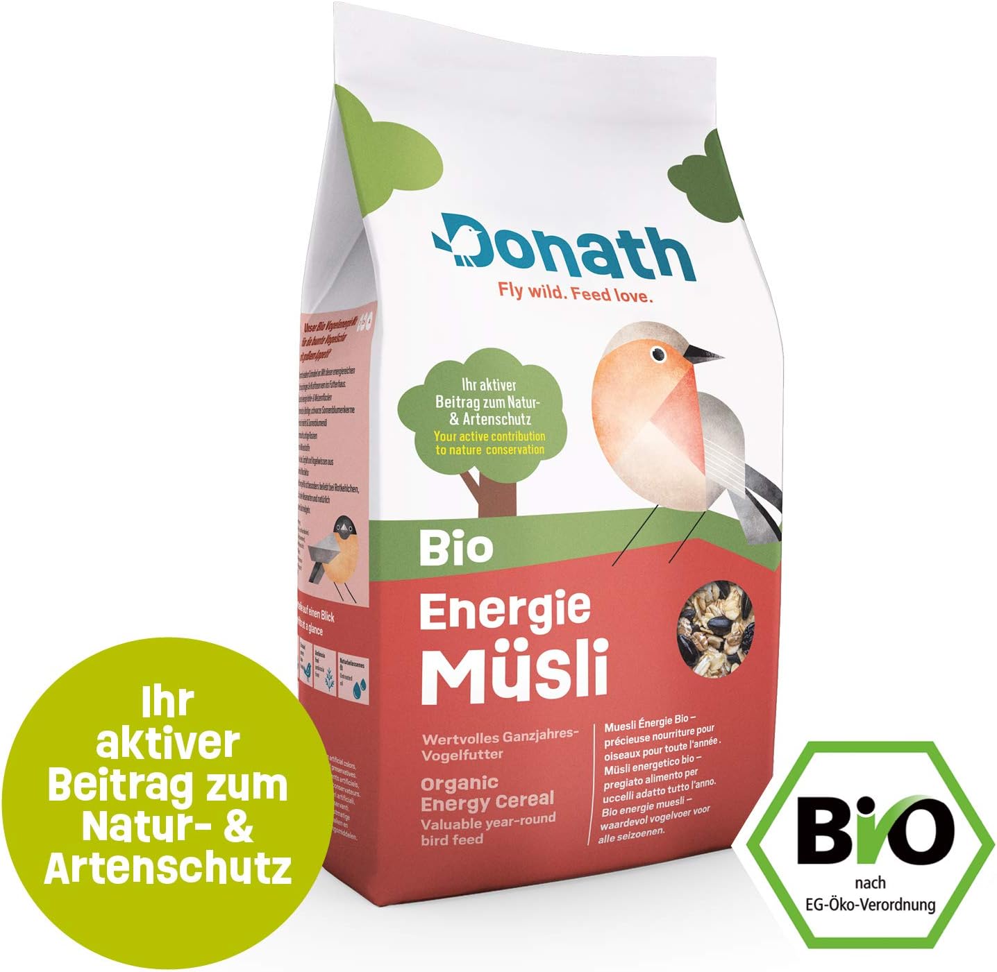 Donath Organic Energy Muesli, the energy-rich organic mix brings reserves of energy to your bird table - Image 3