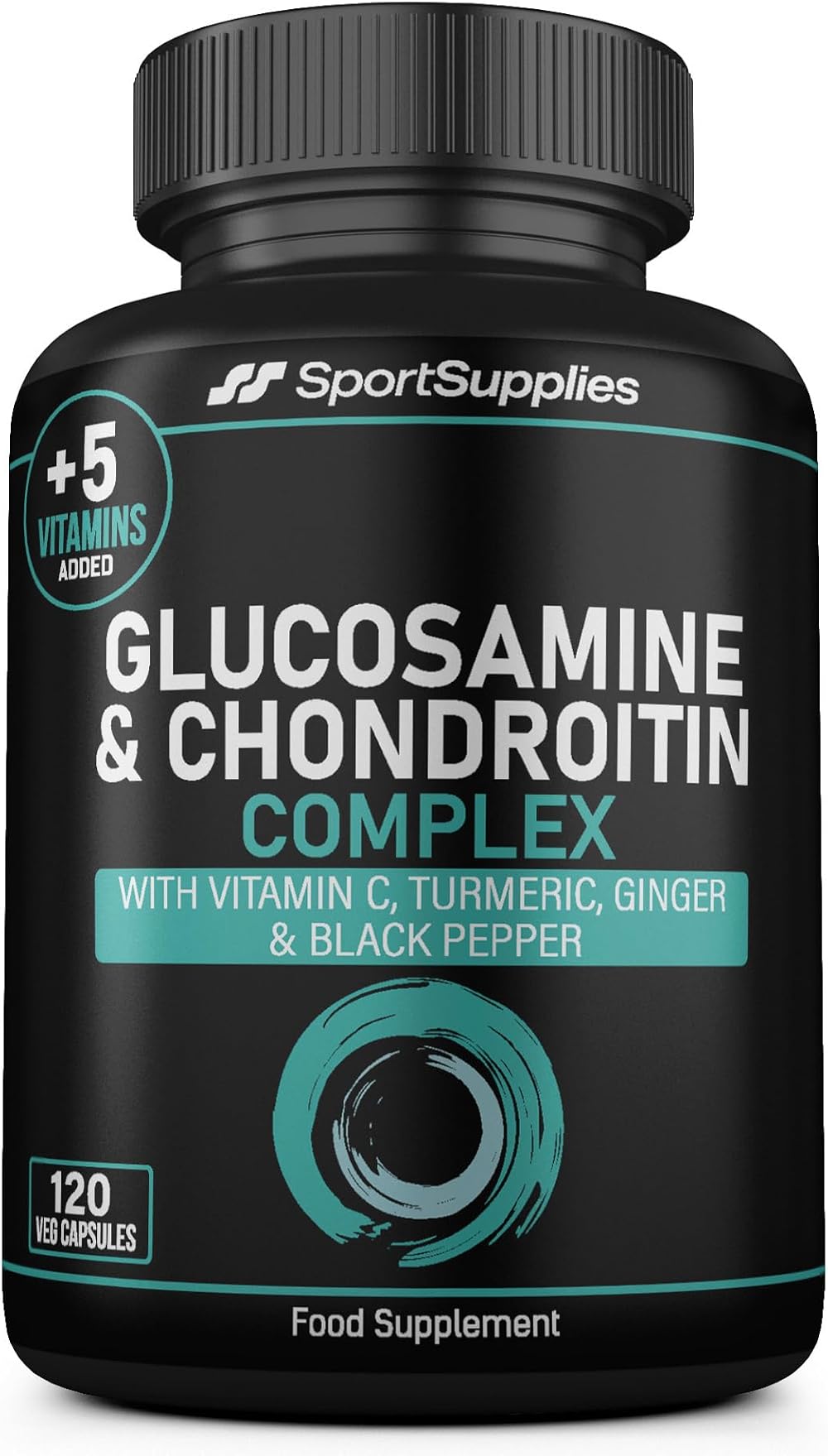 SS Sport Supplies Glucosamine Chondroitin Plus 5 Vitamins 120 Capsules 1000mg