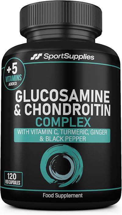 SS Sport Supplies Glucosamine Chondroitin Plus 5 Vitamins 120 Capsules 1000mg