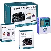 GeeekPi EmbodiQ AI Starter Kit for Arduino UNO Q &ndash; 4GB RAM, 32GB eMMC, AI Agent HAT, Soil Moisture &amp; Raindrop Sensors, Servo, Acrylic Mount &ndash; Natural Language Control