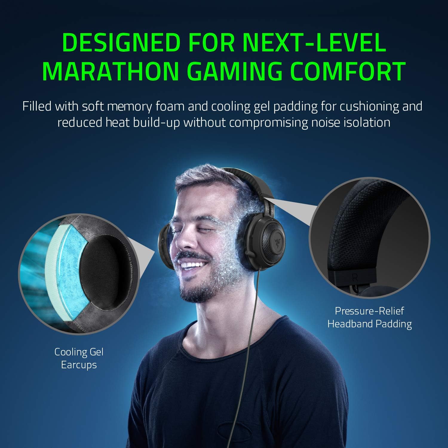 Razer Kraken Tournament Edition THX 7.1 Surround Sound Gaming Headset: Aluminum Frame - Retractable Noise Cancelling Mic - USB DAC Included - For PC, PS4, Nintendo Switch - Classic Black: Computers & Accessories