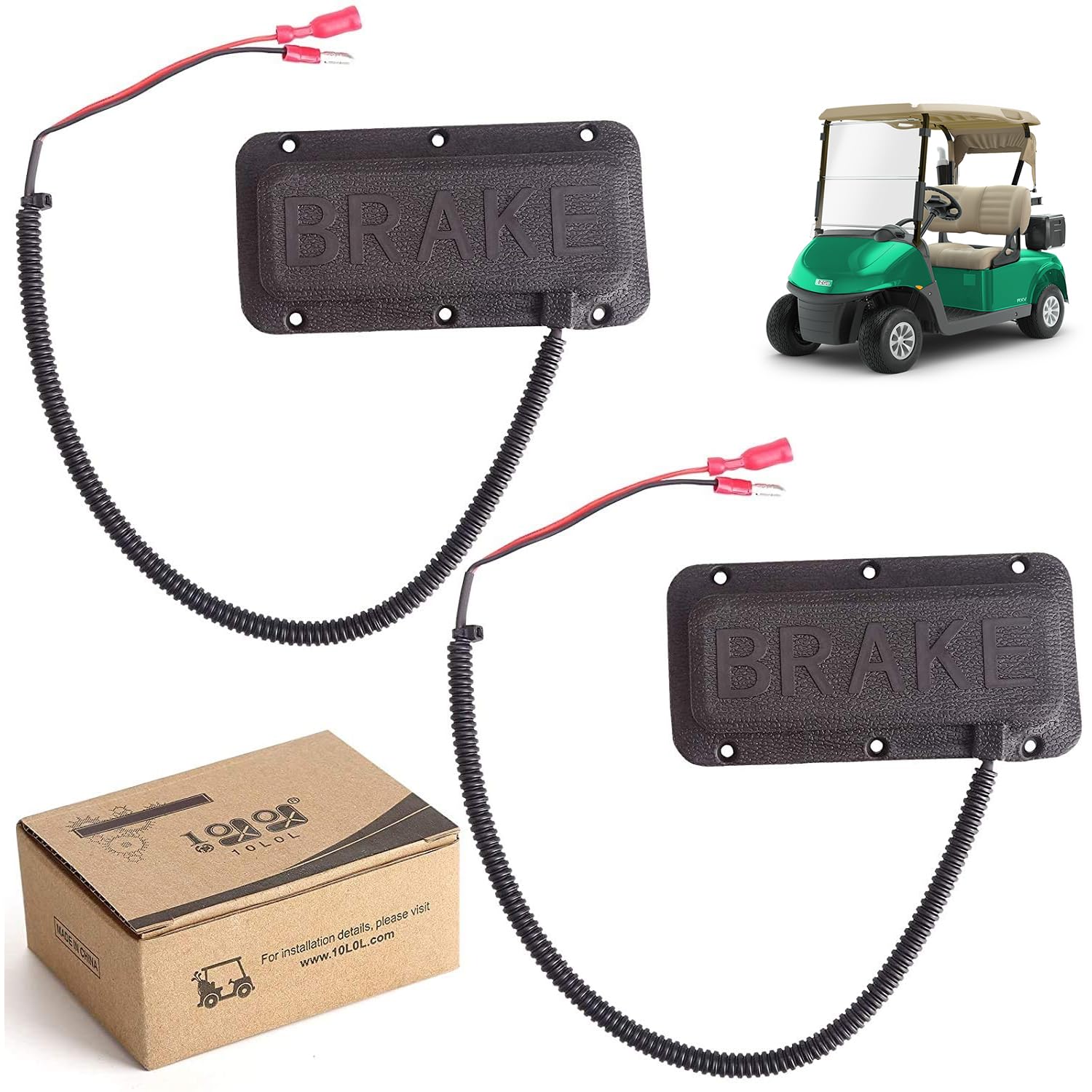 Photo 1 of 10L0L Universal Golf Cart Brake Light Switch/Brake Pad Switch for Club CAR EZGO and Yamaha Models (2 Packs)