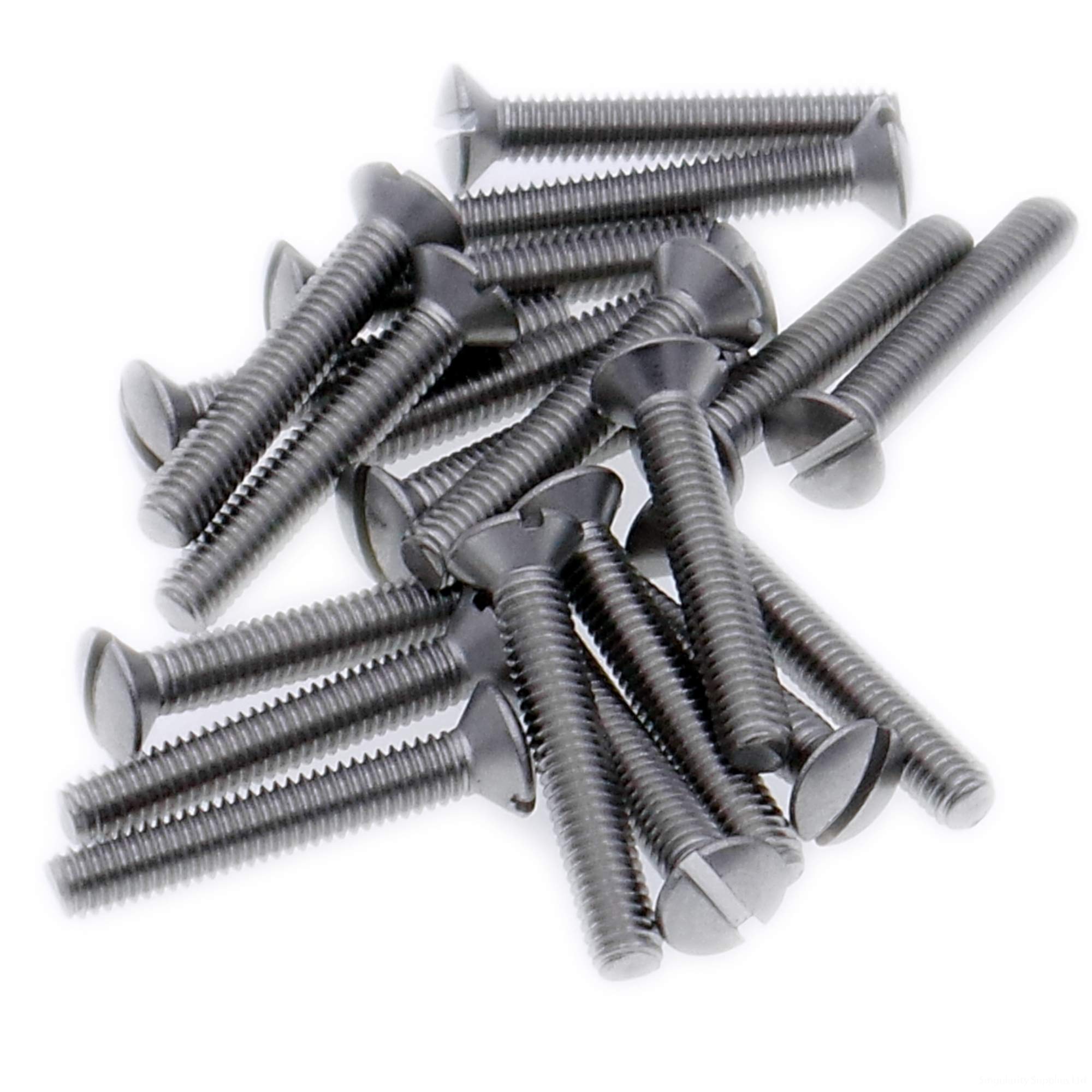 M3 (3mm x 14mm) Slot Raised Countersunk Machine Screw (Bolt) - Stainless Steel (A2) (Pack of 20)