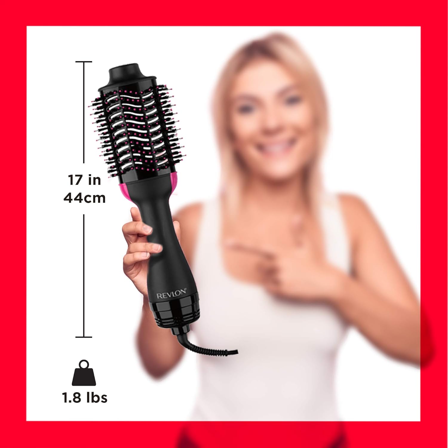 Revlon One-Step Hair Dryer And Volumizer Hot Air Brush, Black, Packaging May Vary : Beauty