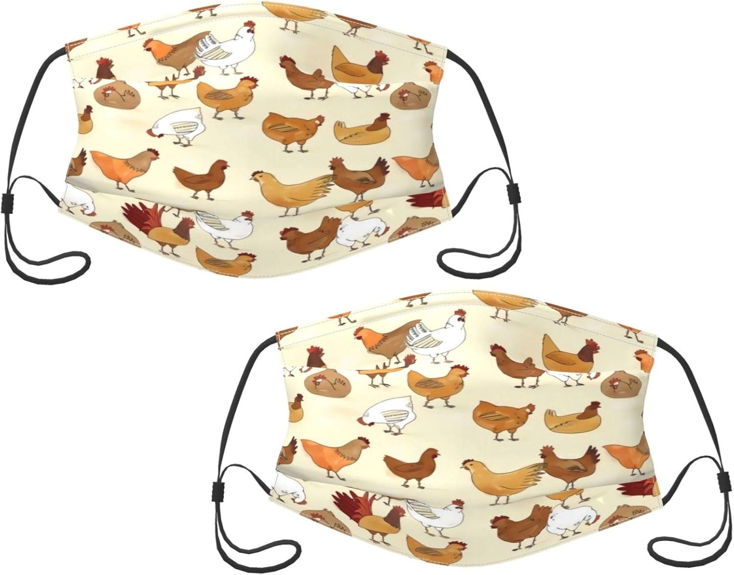 A Brood of Chickens Face Covers Mask Washable and Reusable
