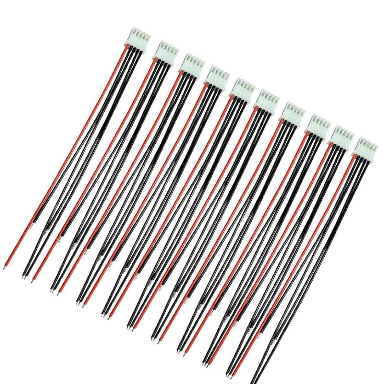 LINSYRC 10PCS 4S 5 Pins Balance Extension Cable JST-XH Balance Connector Plug Adapter Lead with 5.9inch 22AWG Silicone Wire (4S)