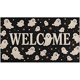 Putware Halloween Door Mat Outdoor, Halloween Decorations for Home Non-Slip Backing Welcome Mat for Halloween Decor Entrance Rug Low Profile Indoor Outdoor 17 x 30 Inch (Welcome 2, 17