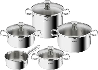 - Batterie de cuisine Duetto Induction - 9 pièces - Inox