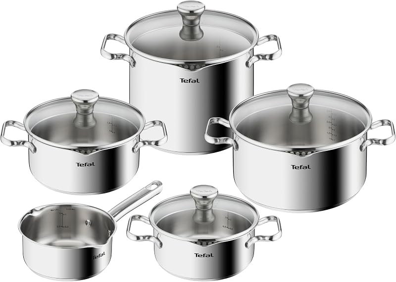 - Batterie de cuisine Duetto Induction - 9 pièces - Inox