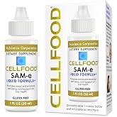 Cellfood SAM-e Liquid Formula+, 1 fl oz - Joint Support &amp; Liver Health - Liquid for Easier Absorption &amp; Better Bioavailability - Gluten Free, Non-GMO - 30-Day Supply