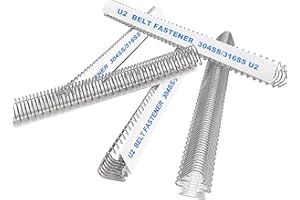KONLEYA U2 Conveyor Belt Splicer 12 inch Industrial Belt Fasteners 316 Steel Buckle Belt Lacing Pins for Conveyor Belt 300mm 12PCS