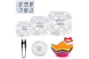 Liberal Brightdeer Bowl Cozy Pattern Template,2022 New DIY Craft Stencil Cut on Fold Template Sewing,Clear Acrylic Bowl Wrap DIY Kitchen Art Craft for Hot and Cold Food Bowl Rack