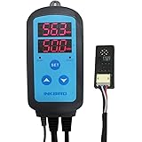 Inkbird IHC-200UK Dual Relays Plug Digital Humidity Controller Humidistat Humidification & Dehumidification,3 Pins UK Socket