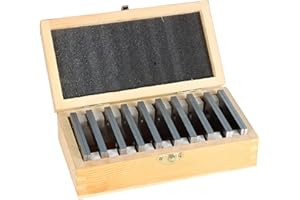 TINVHY 10-Pack 1/8In Thick 3In Long Steel Parallel Set .0002In Hardened Precision Machinist Tools