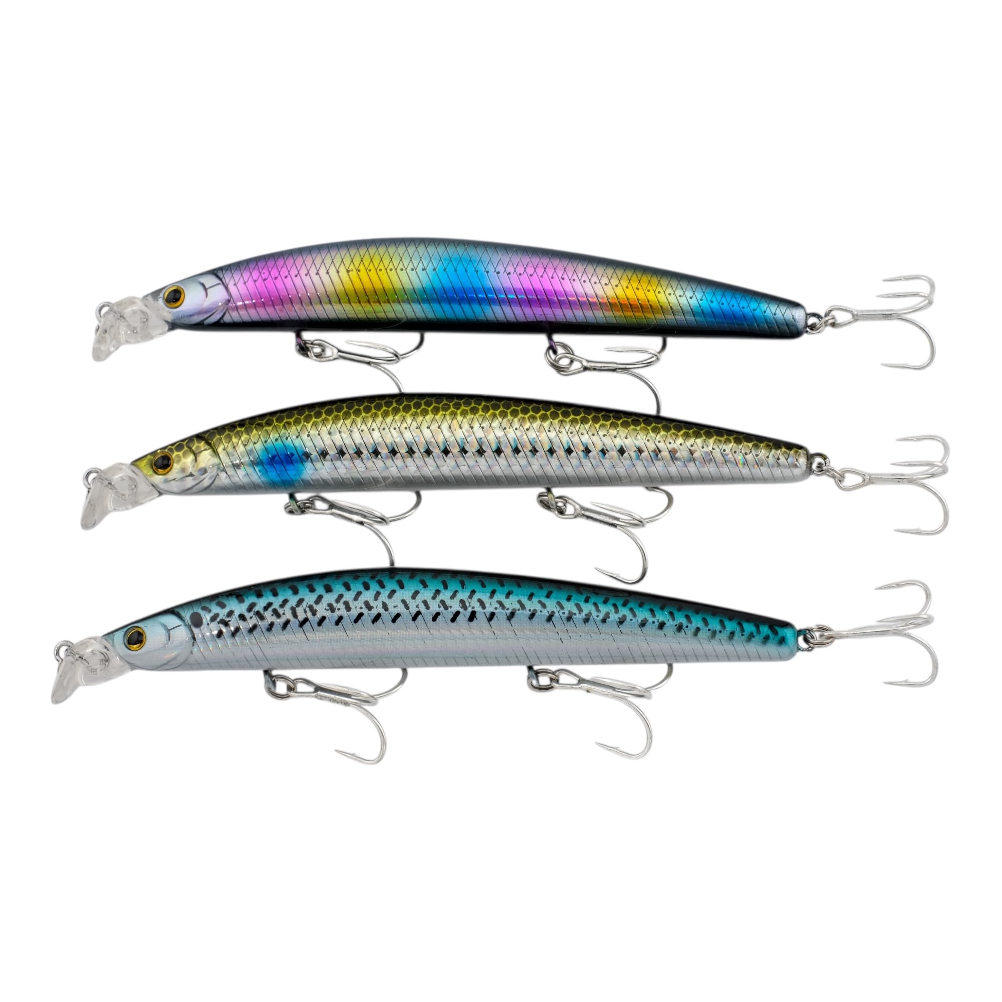 momolures - Bass lures Shining Minnow Shallow Line R50+SSR 120mm 16g Seabass Shore fishing R50 SSR (3 Pieces Assort #02)