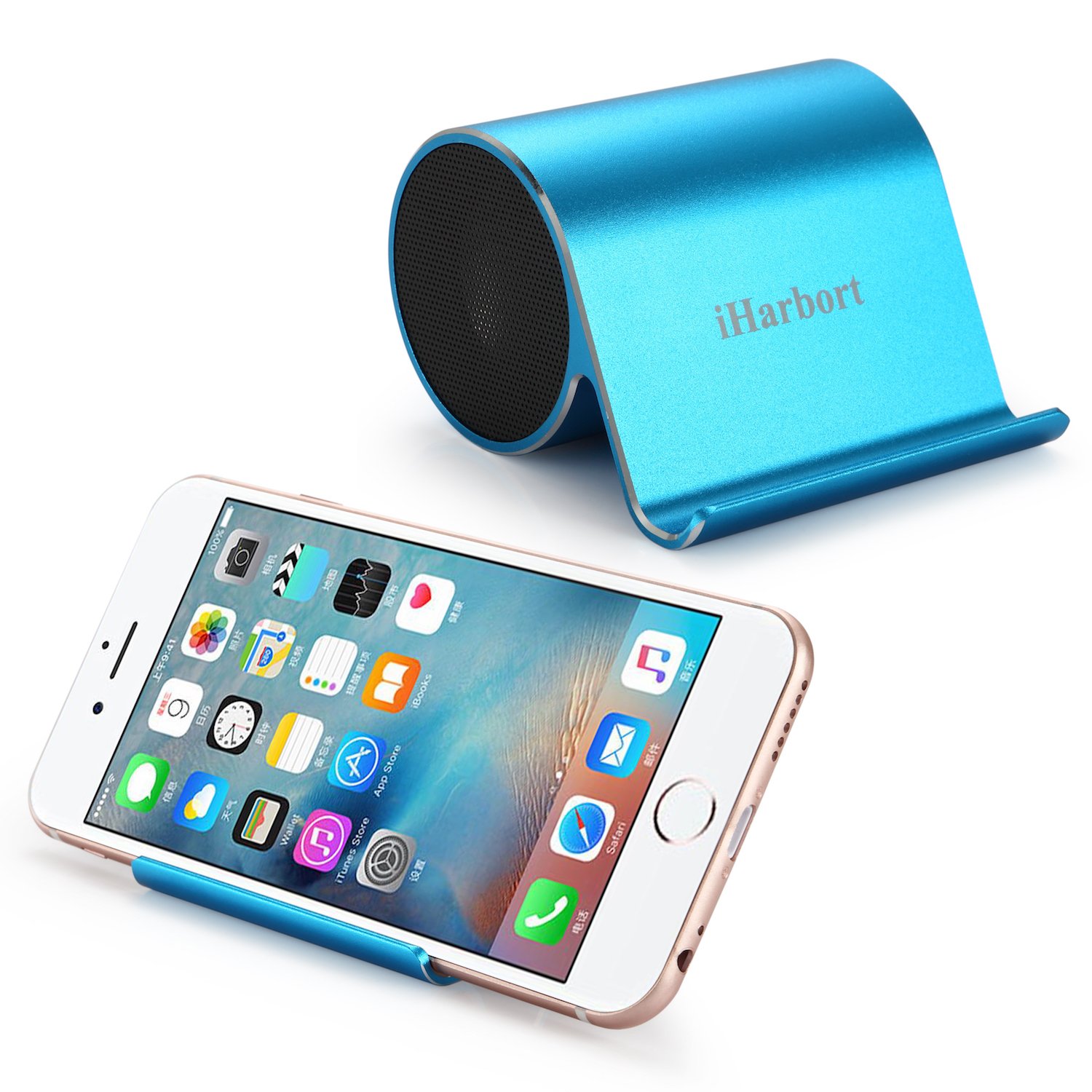 Supporto per Cellulare con Altoparlante Bluetooth, Altoparlante Audio Surround HD, Supporto per Cellulare Ruotabile a 360 Gradi con Altoparlante Bluetooth Senza Fili per Uomo