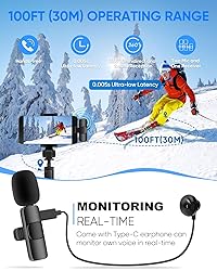 IUMAKEVP Wireless Lavalier Microphone for
