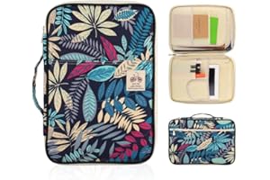 YOUSHARES Document Portfolio Bag Portfolio Binder Zipper Binder- Portfolio Folder Case 8 Pocket Portfolio Organizer for iPads