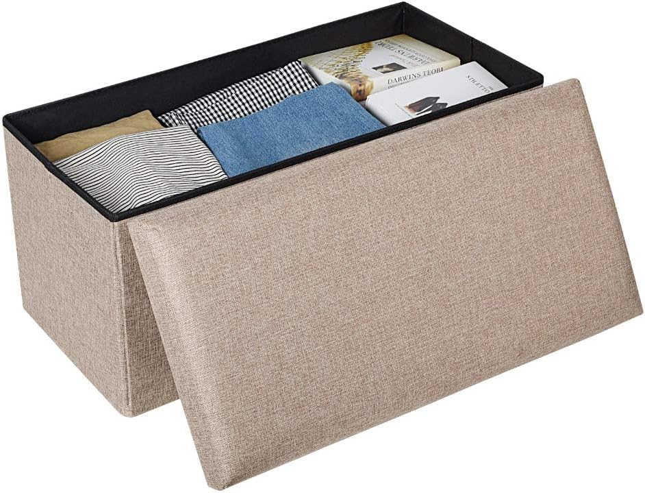 Best beige square ottoman with storage