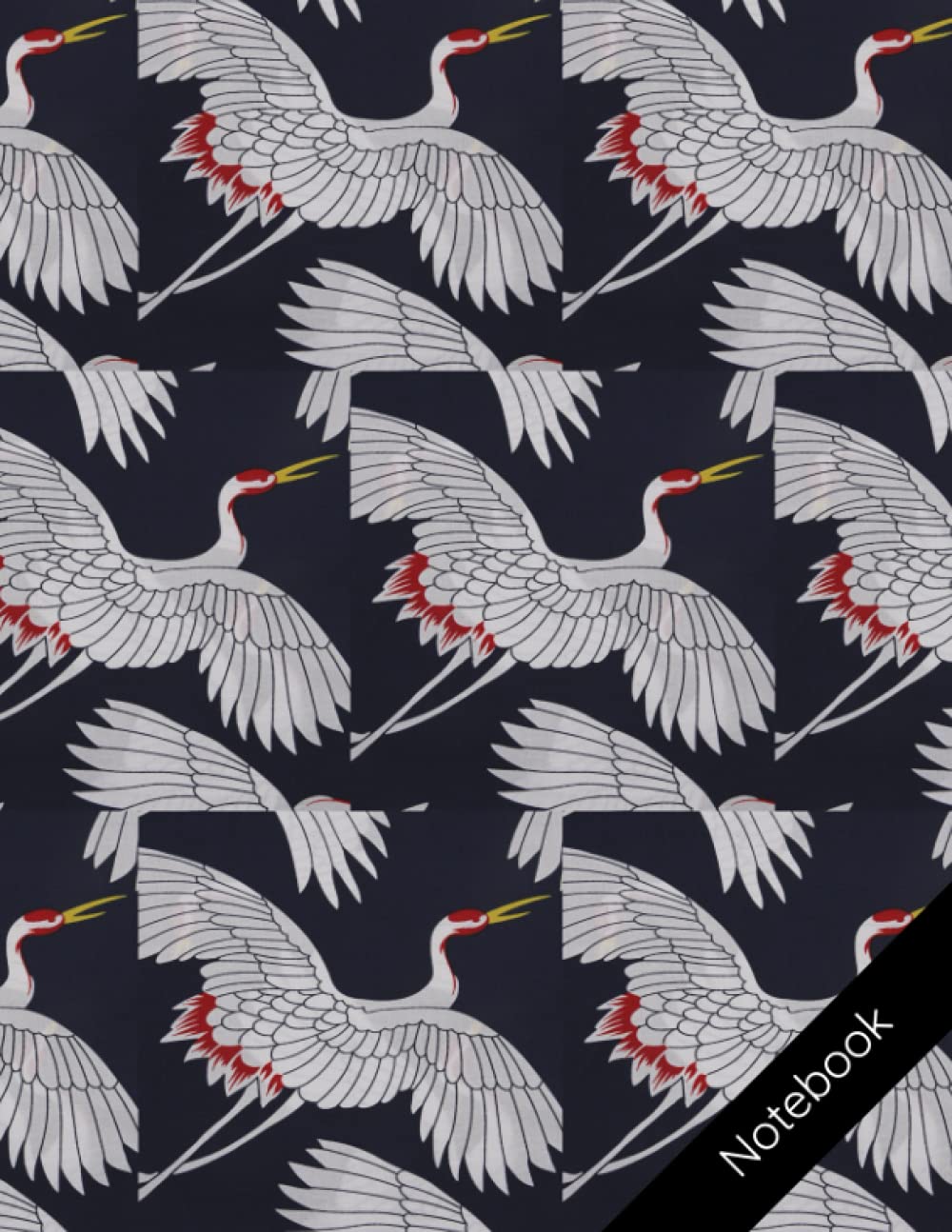Large Japanese Crane Notebook