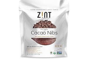 Zint Organic Cacao Nibs (32 oz): Fair Trade, Paleo-Certified, Organic, Non GMO, Anti Aging Antioxidant Superfood, Gluten Free Cocoa Cacao Beans