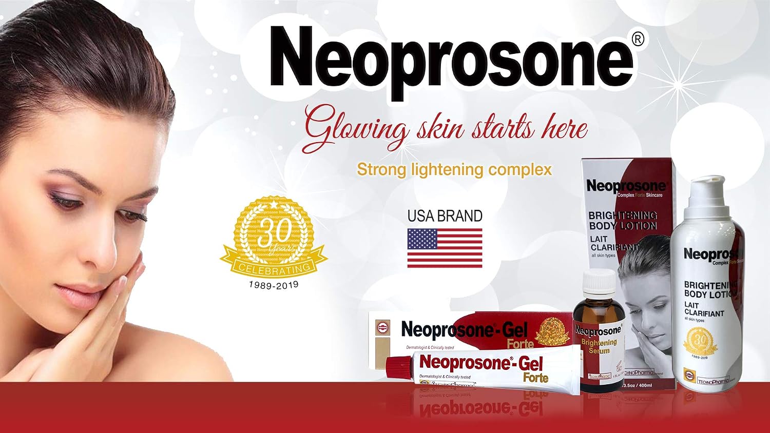 Neoprosone, Skin Brightening Cream - 1.7 Fl oz / 50 ml - for Intimate Areas Body, Knees, Underarm, Elbows - Image 3