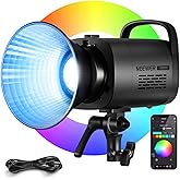 NEEWER CB100C 130w RGB LED Video Light, APP/2.4G Control 360° Full Color 2700K-6500K 27000lux/m COB Bowens Mount Silent Conti