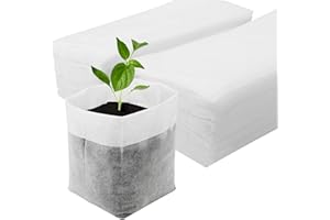 ENPOINT Nursing Growing Pouch, 100pcs 11 x 11.8 in Plant Non-Woven Nursery Bags Large, Fabric Seedling Plant Grow Bags, Seed Starting Planting Growing for Home Garden Supply