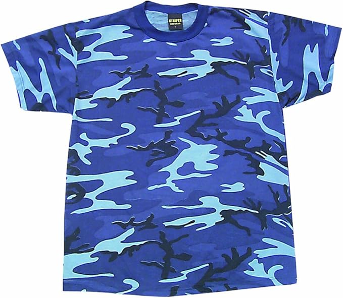 blue camouflage shirt
