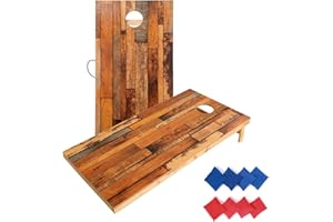 TIANNBU Solid Wood Premium Corn Hole Outdoor Game Set, 2 Regulation and Waterproof Cornhole Game Boards, with 8 Toss Bags, Perfect for Outdoor Indoor