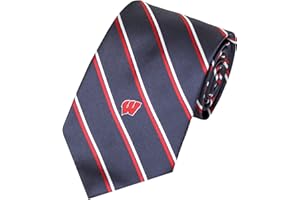 Donegal Bay Wisconsin Badgers Neckties, Men's Standard Size Tie, NCAA Officially Licensed - DB Fan Gear
