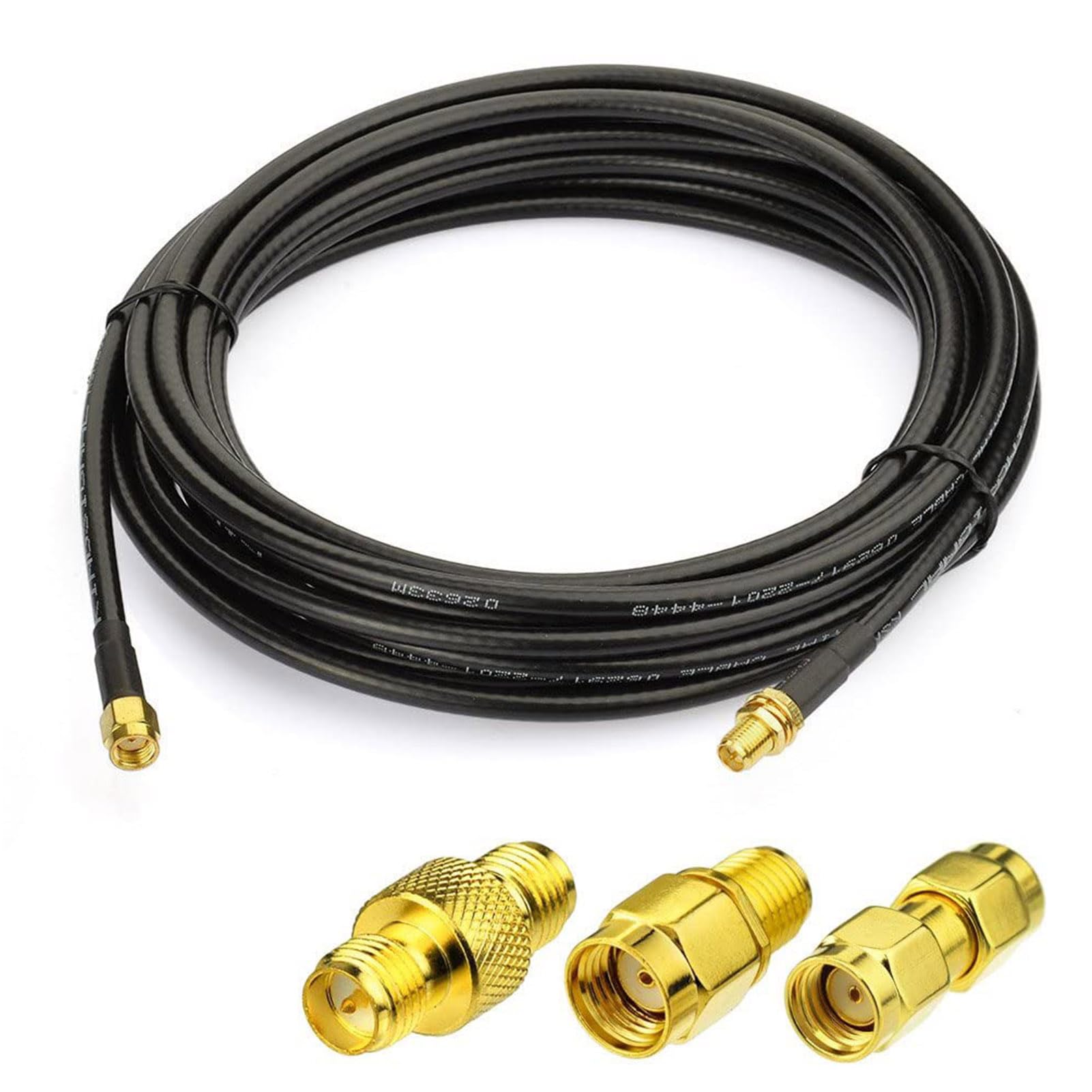 Bingfu WIFI Aerial Antenna Cable RP-SMA Male to Female KSR195 Cable and Adapter Kit for Wireless Security Camera WiFi Router Range Extender Gateway Wireless PCI Express PCIE Network Card USB Adapter