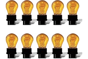 Rafeal Auto 3157A(Amber) Light Bulb 10 Pack,3157 Automotive Brake Light Turn 3157 Miniature Bulb Mini Bulb Taillight Turn Signal Light,Replacement for Cars,Trucks,SUVs