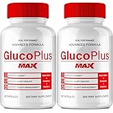 Gluco Plus Max Advanced Blood Optimizer Formula Capsules, Gluco Plus Max Supplement Pills - Extra Strength, All Natural Healthy Circulation & Stable Levels, GlucoPlusMax Support Reviews (2 Pack)