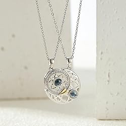 Yumikoo Couple Sun and Moon Necklace I Love You
