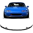 GT-Speed Compatible/Replacement for Front Bumper Lip, RS Style PU Front Lip Spoiler Black, Fits 1990 1991 1992 1993 1994 1995 1996 1997 Mazda Miata MX5 NA