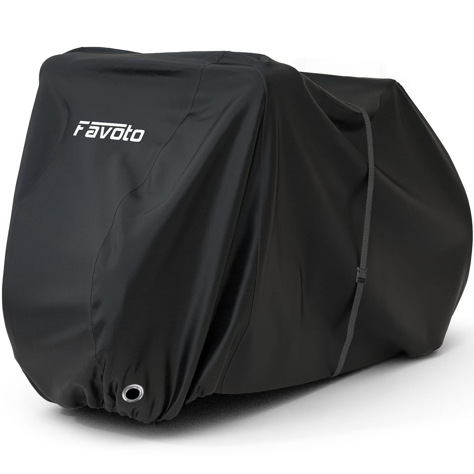 Favoto Bike Cover Waterproof Bicycle Cover for 2-3 Bikes 210D Oxford Fabric Anti Dust Snow UV Protection with Lock-holes Storage Bag for Mountain Road Bike 79 x 41.3 x 44 Inch (Black)