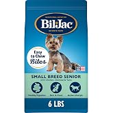 Bil-Jac Small Breed Senior Dry Dog Food with Probiotics &amp; Easy Bites | 6 lb | Easy-to-Chew Bites with Probiotics, Controlled Fat &amp; Protein and Omega 3 &amp; 6 for Digestion, Energy &amp; an Active Senior Life