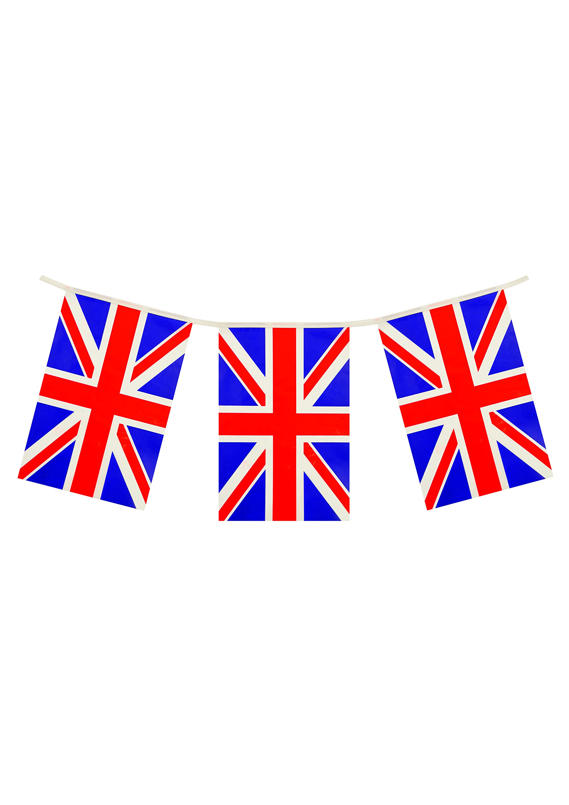 Henbrandt Union Jack Rectangular Party Bunting 4m Celebration Bunting Great Britain Union Jack British Party Decorations with 11 Flags Royal Theme Garland Pub BBQ Decoration