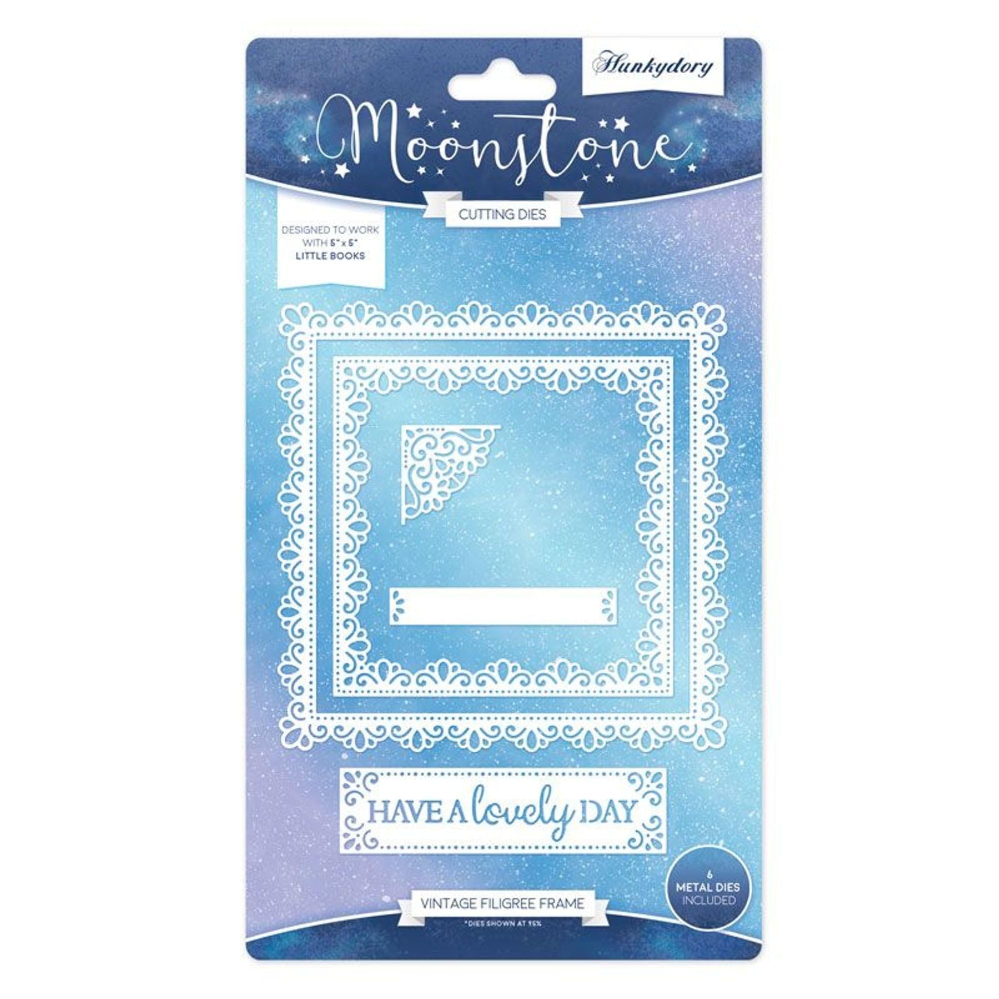 Hunkydory - Moonstone Vintage Filigree Frame Die Set - 6 Dies - MSTONE285