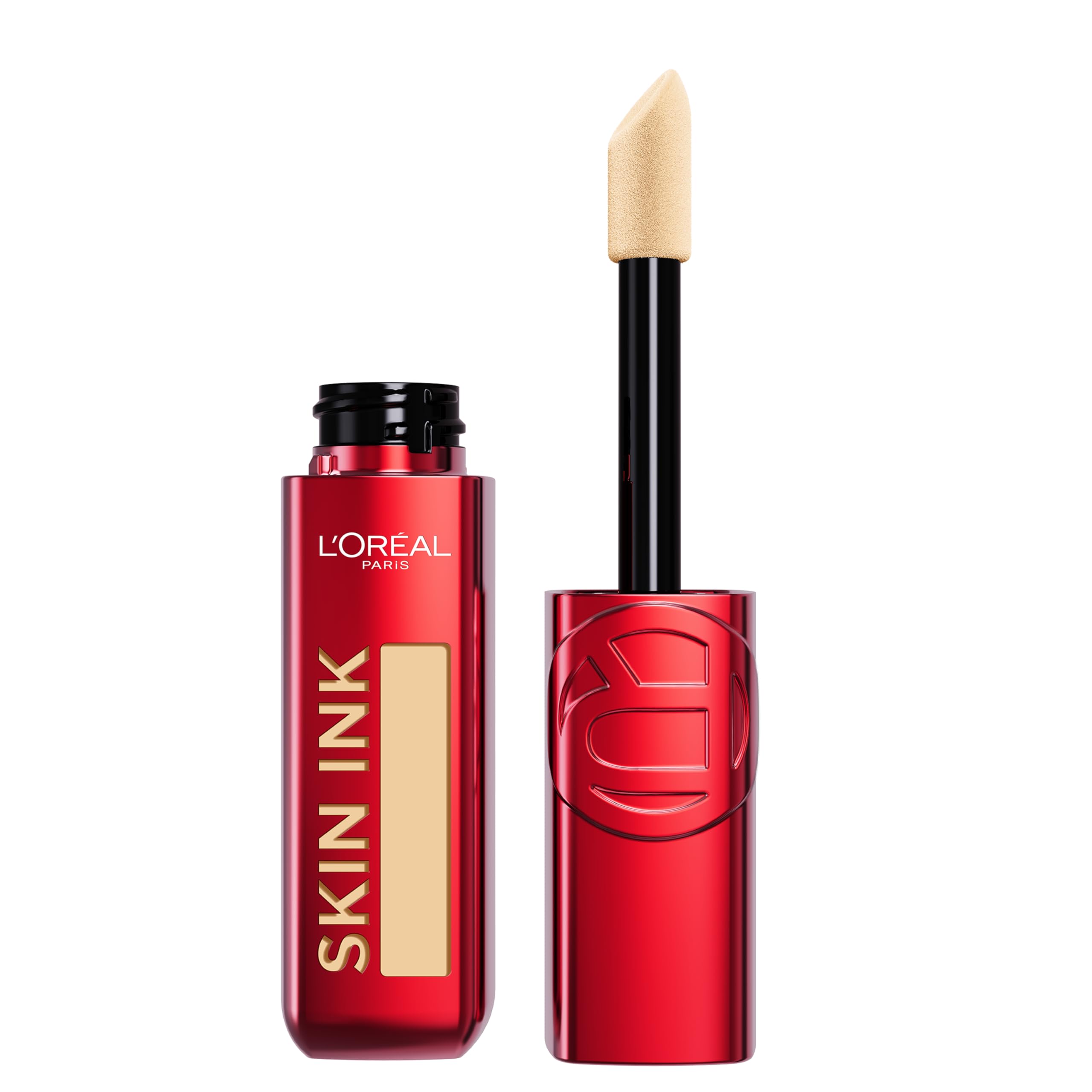 Photo 1 of L'Oreal Paris Infallible Skin Ink 2-in-1 Foundation Concealer Hybrid Face Makeup, up to 48HR Transfer-Resistant with Buildable Light to Full Coverage, 130 Medium Cool