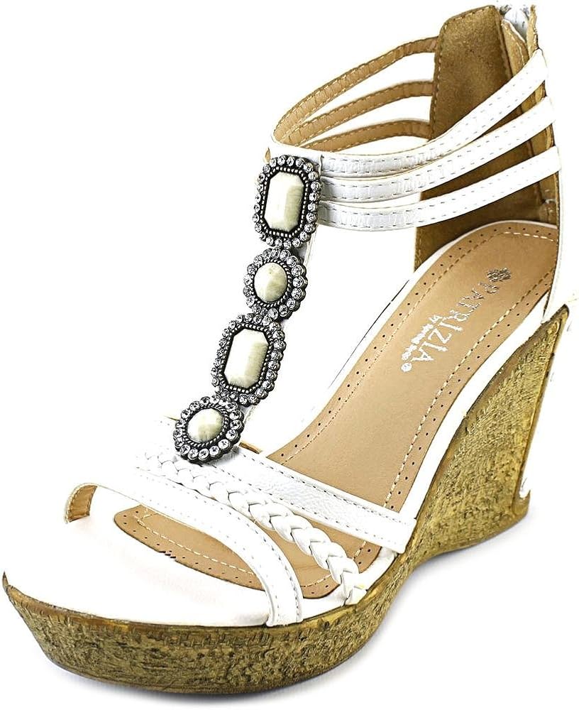 wedge sandals with pearls