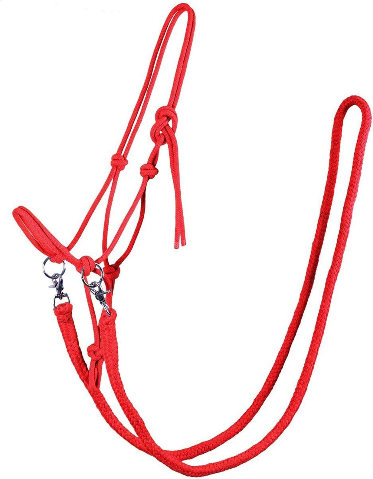 White Horse Equestrian Jenny Natural Horsemanship Rope Halter Training Rein Set
