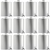BALABALA Hip Flasks for Liquor for Men Women 12 pcs 8Oz Silver Stainless Steel Flask with 12 pcs Funnels for Wedding Party Groomsman Bridesmaid Birthdays Gift
