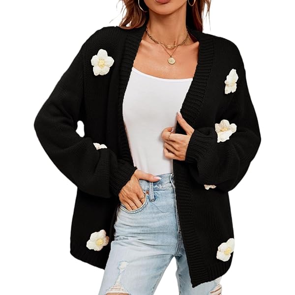 トップス TTT_MSW 22ss flower cardigan Flower Jacquard knit cardigan【BLACK】 - DOMICILE TOKYO
