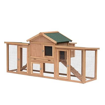 Buy Pawhut 82 Wooden Backyard Hen House Chicken Coop Wood Online