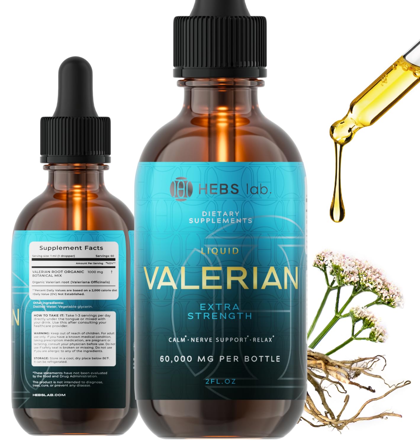 Valerian Root Extract – Slееp Tincture – Made in USA Herb Sleеp Supplement - Valerian Root Drops 2 Fl Oz