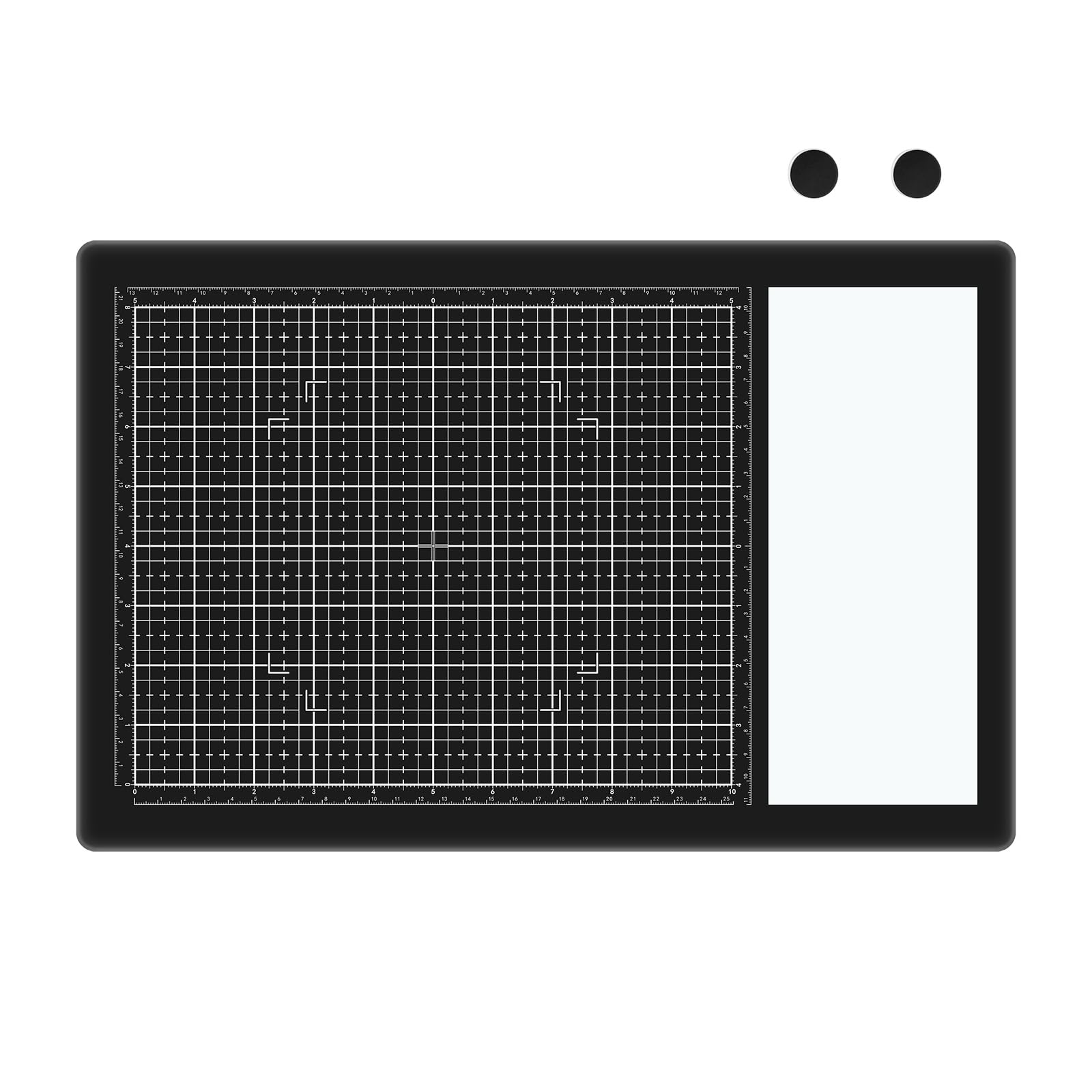 Photo 1 of BAOFALI Magnetic Glass Craft Mat; 15.75"x10.24"Heat Resistant Glass Media Cutting Mat W/MagnetsGridlines and Measurements; for Cutting, Stamping, Mixed Media, Heat Embossing and Hot Glue Projects