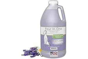 Wahl USA 4-in-1 Calming Pet Shampoo for Dogs with a Lavender Chamomile Scent – Cleans, Conditions, Detangles, & Moisturizes - Pet Friendly Formula – 64 Oz - Model 821000-050